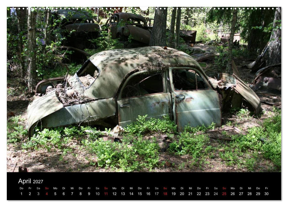 Schrottautos im Kyrkö Mosse (CALVENDO Wandkalender 2027)