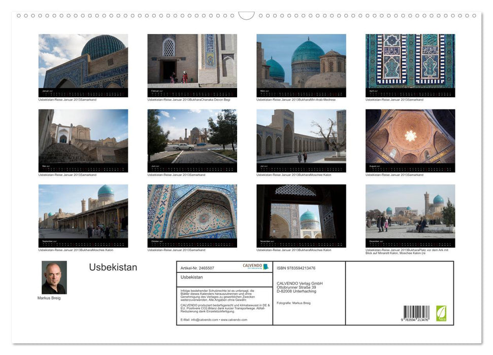 Usbekistan (CALVENDO Wandkalender 2027)
