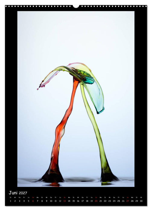 Außergewöhnliche Kunst - Wasser Tropfenfotografie (CALVENDO Wandkalender 2027)