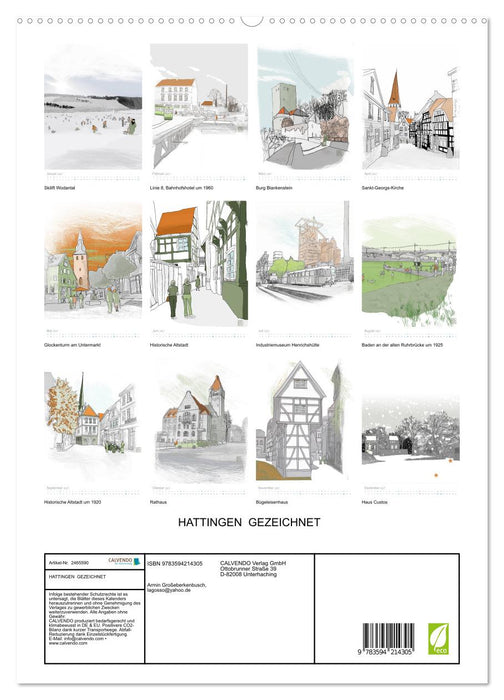 HATTINGEN GEZEICHNET (CALVENDO Premium Wandkalender 2027)