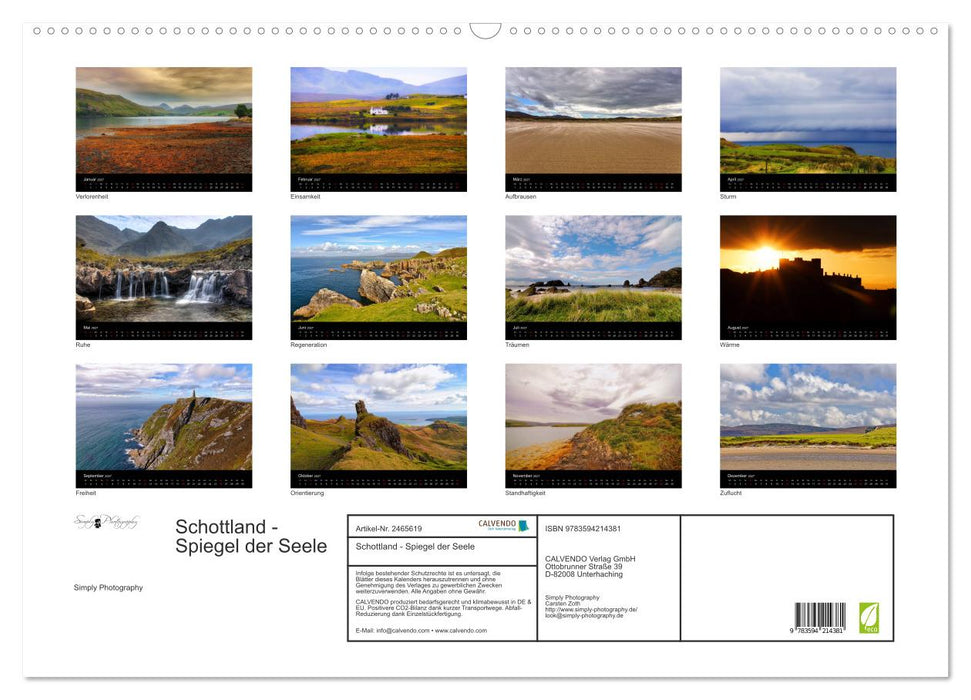 Schottland - Spiegel der Seele (CALVENDO Wandkalender 2027)