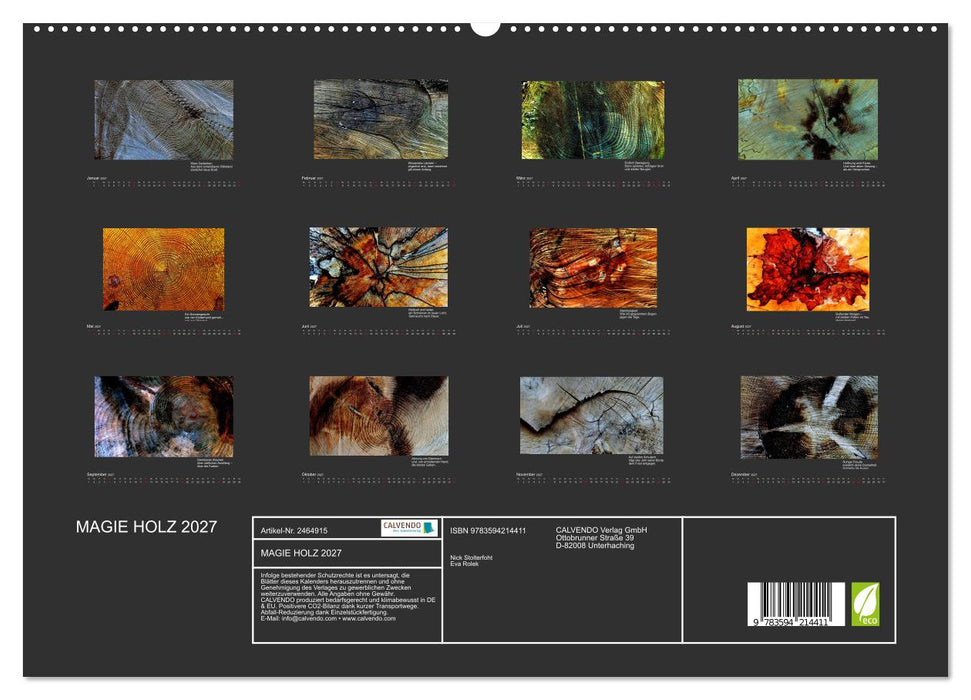 MAGIE HOLZ 2027 (CALVENDO Premium Wandkalender 2027)