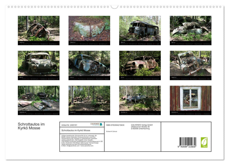 Schrottautos im Kyrkö Mosse (CALVENDO Premium Wandkalender 2027)