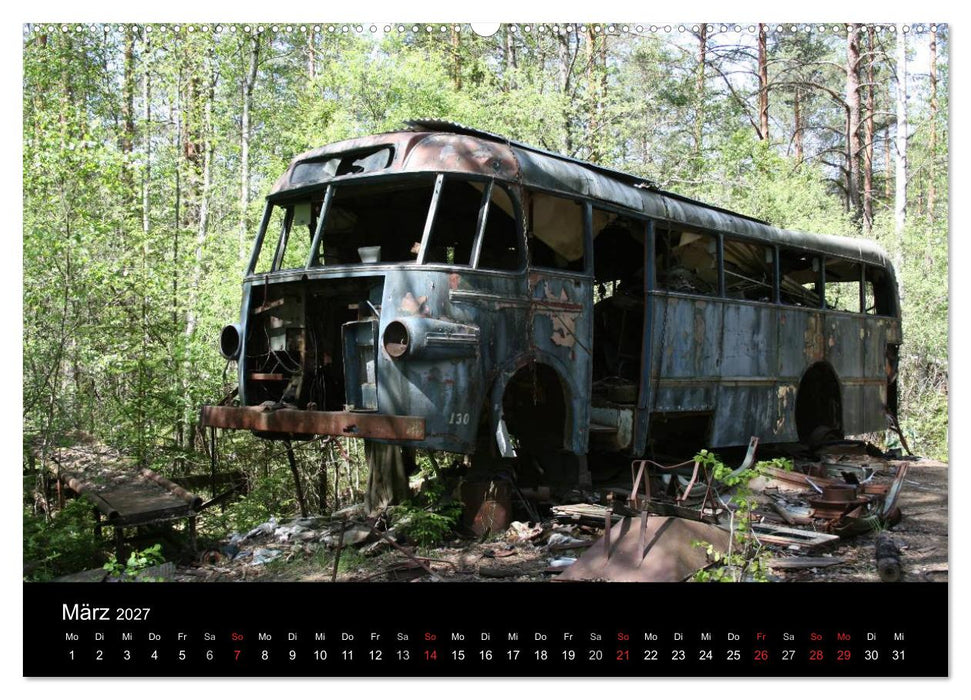 Schrottautos im Kyrkö Mosse (CALVENDO Premium Wandkalender 2027)