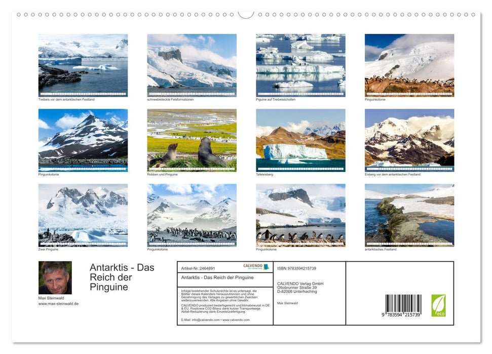 Antarktis - Das Reich der Pinguine (CALVENDO Premium Wandkalender 2027)