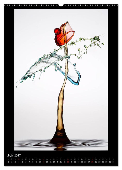 Außergewöhnliche Kunst - Wasser Tropfenfotografie (CALVENDO Premium Wandkalender 2027)