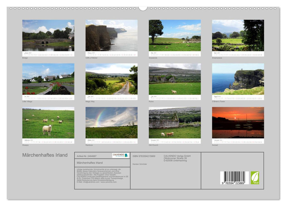 Märchenhaftes Irland (CALVENDO Premium Wandkalender 2027)