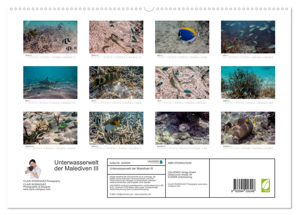 Unterwasserwelt der Malediven III (CALVENDO Premium Wandkalender 2027)