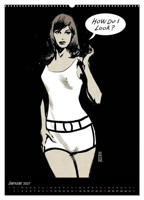 Les femmes de Gilles 2 by Gilles Vranckx - 12 Frauen-Illustrationen von dem Belgischen Künstler Gilles Vranckx (CALVENDO Wandkalender 2027)