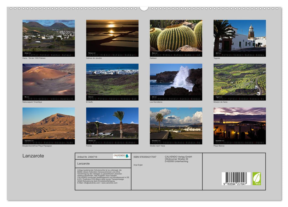Lanzarote (CALVENDO Premium Wandkalender 2027)