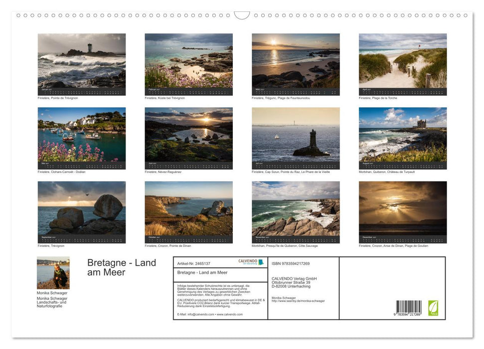 Bretagne - Land am Meer (CALVENDO Wandkalender 2027)