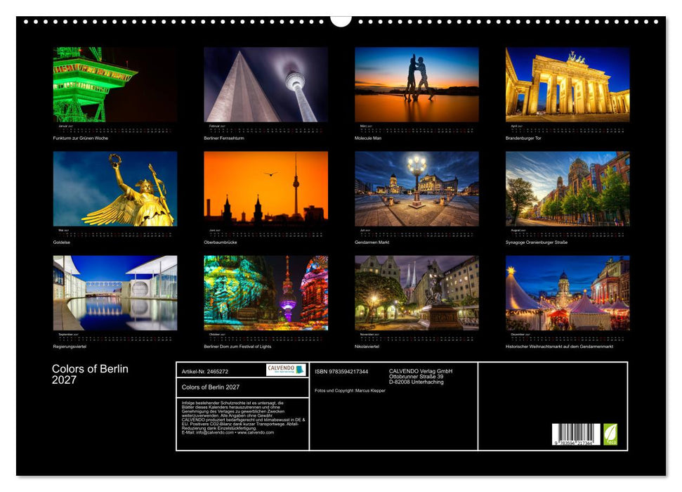 Colors of Berlin 2027 (CALVENDO Wandkalender 2027)
