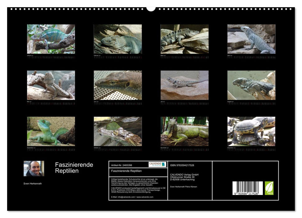 Faszinierende Reptilien (CALVENDO Premium Wandkalender 2027)