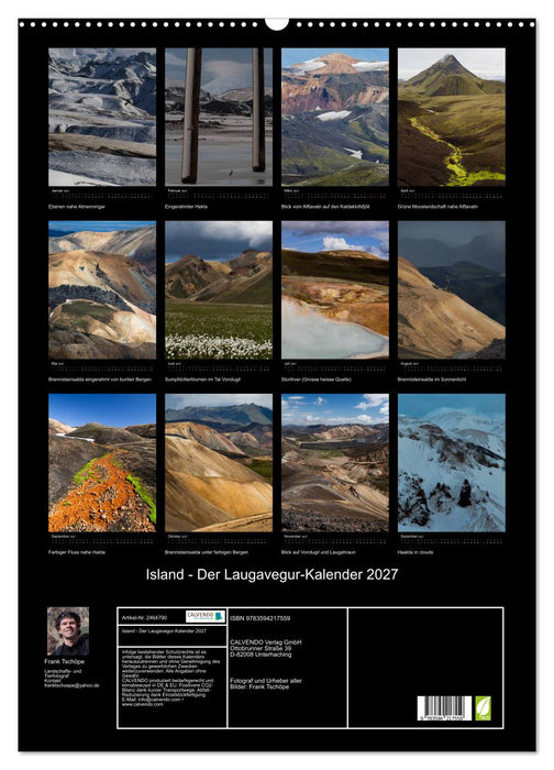 Island - Der Laugavegur-Kalender 2027 (CALVENDO Wandkalender 2027)