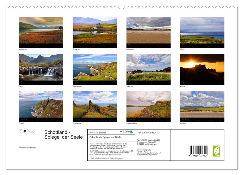 Schottland - Spiegel der Seele (CALVENDO Premium Wandkalender 2027)
