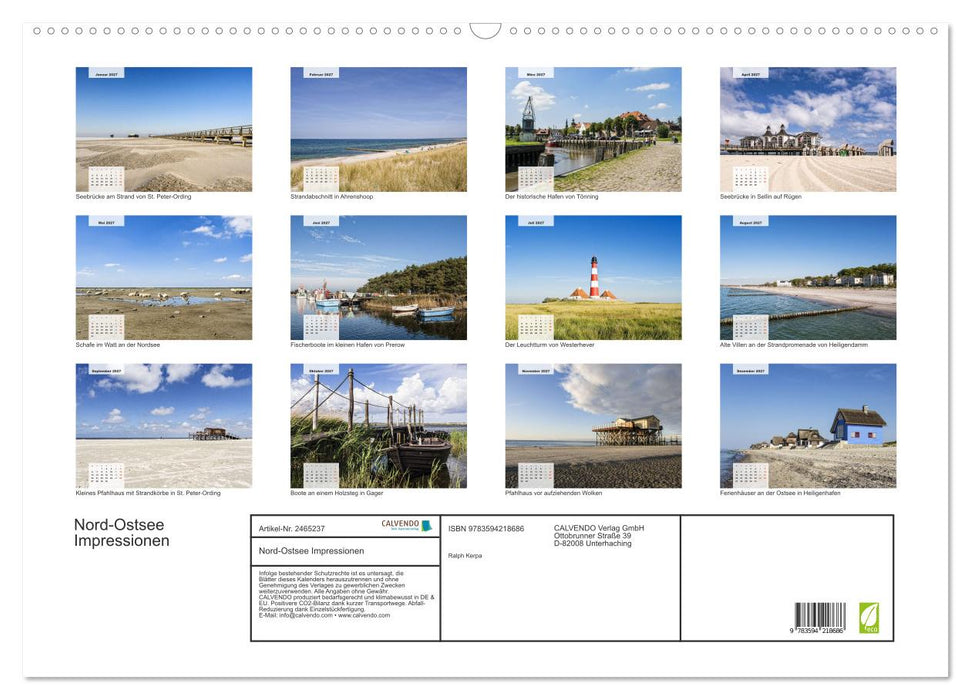 Nord-Ostsee Impressionen (CALVENDO Wandkalender 2027)