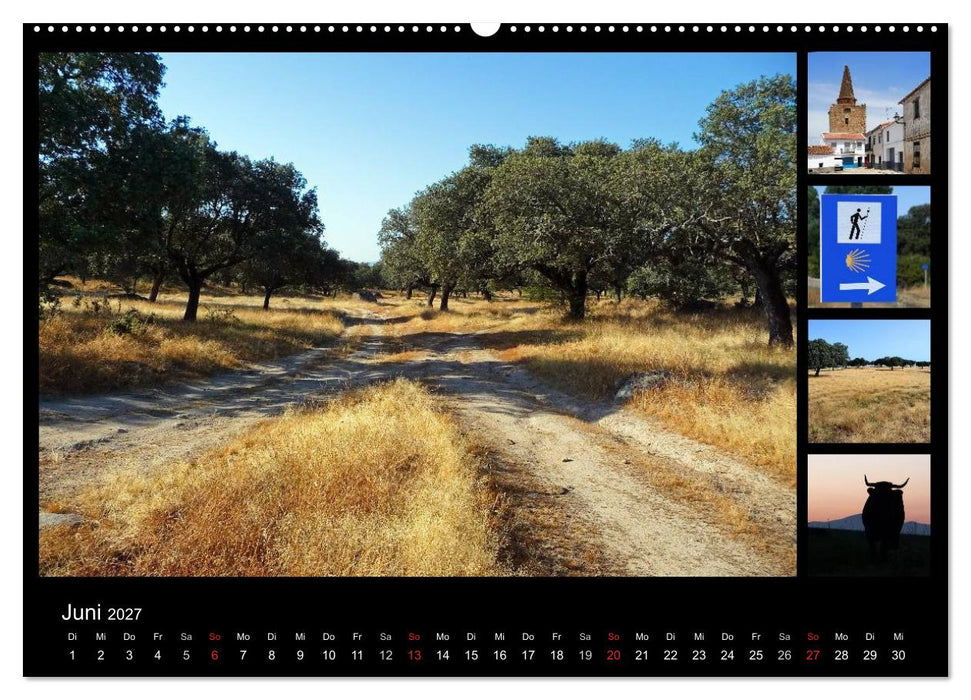 Via de la Plata - auf dem Jakobsweg von Sevilla nach Santiago (CALVENDO Wandkalender 2027)