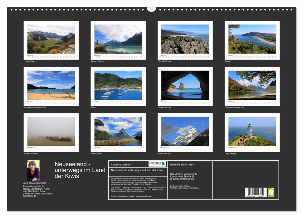 Neuseeland - unterwegs im Land der Kiwis (CALVENDO Wandkalender 2027)