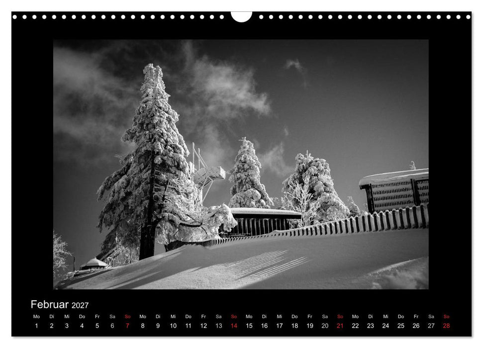 Harz-Bilder in monochrome (CALVENDO Wandkalender 2027)