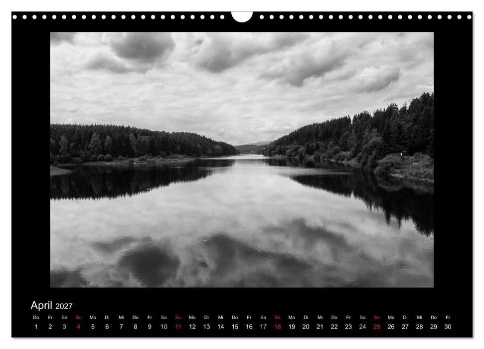 Harz-Bilder in monochrome (CALVENDO Wandkalender 2027)