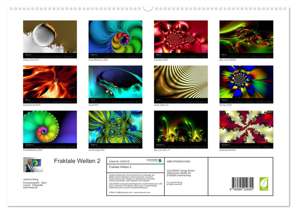 Fraktale Welten 2 (CALVENDO Premium Wandkalender 2027)