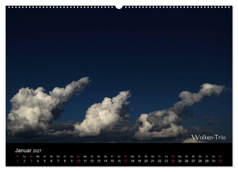 Wolken-Kunstwerke (CALVENDO Wandkalender 2027)