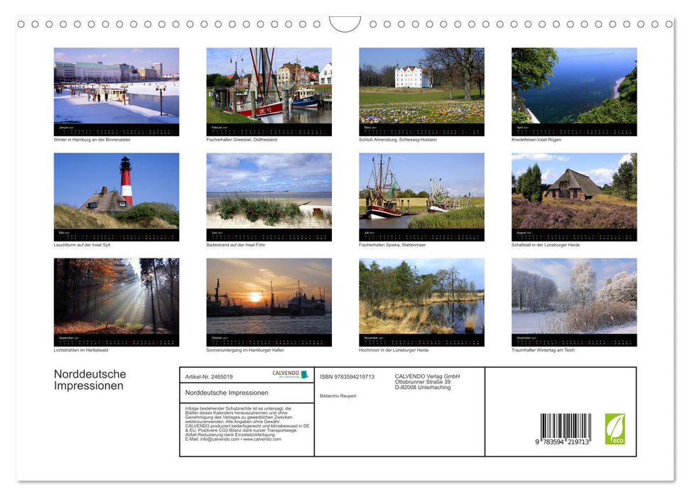 Norddeutsche Impressionen (CALVENDO Wandkalender 2027)