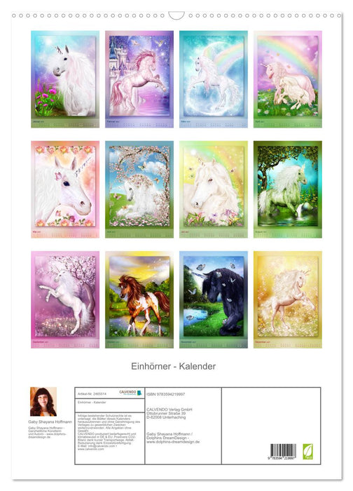 Einhörner - Kalender (CALVENDO Wandkalender 2027)
