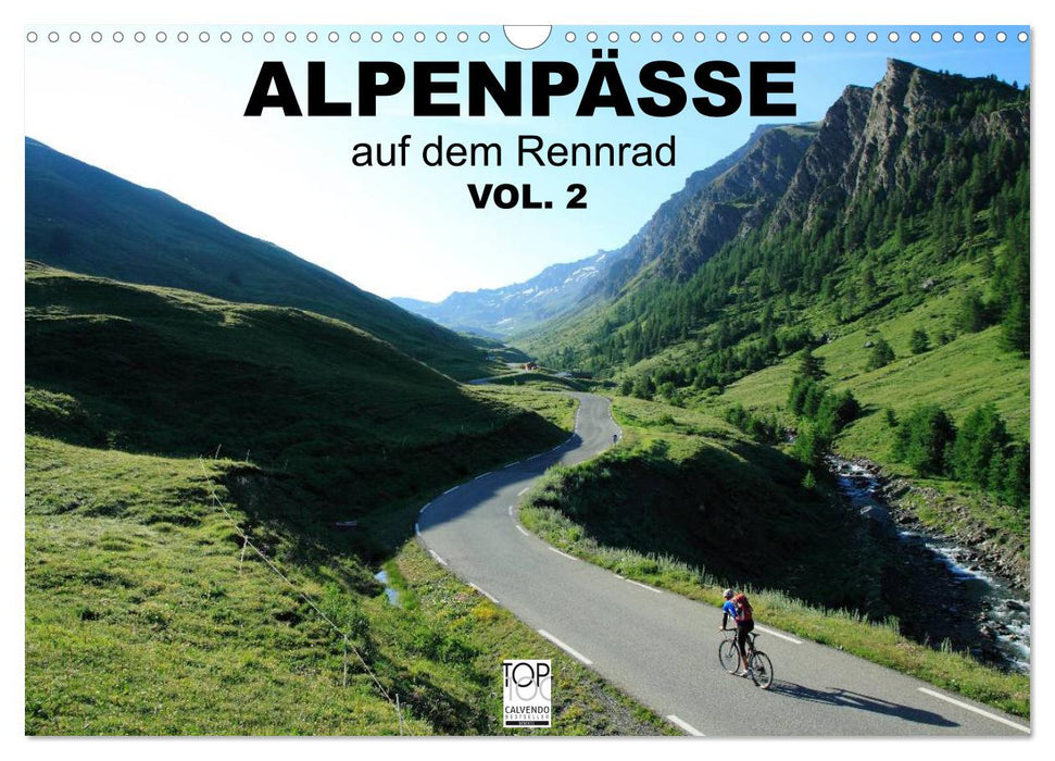 Alpenpässe auf dem Rennrad Vol. 2 (CALVENDO Wandkalender 2027)