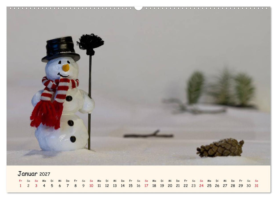 Schneemann des Monats 2027 (CALVENDO Wandkalender 2027)