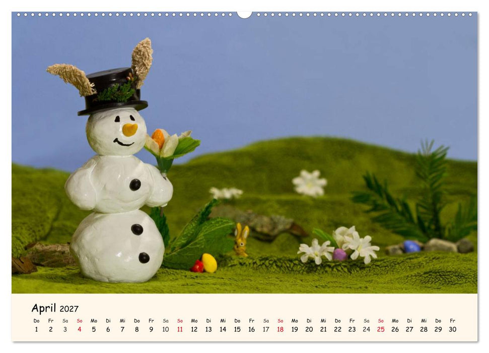 Schneemann des Monats 2027 (CALVENDO Wandkalender 2027)