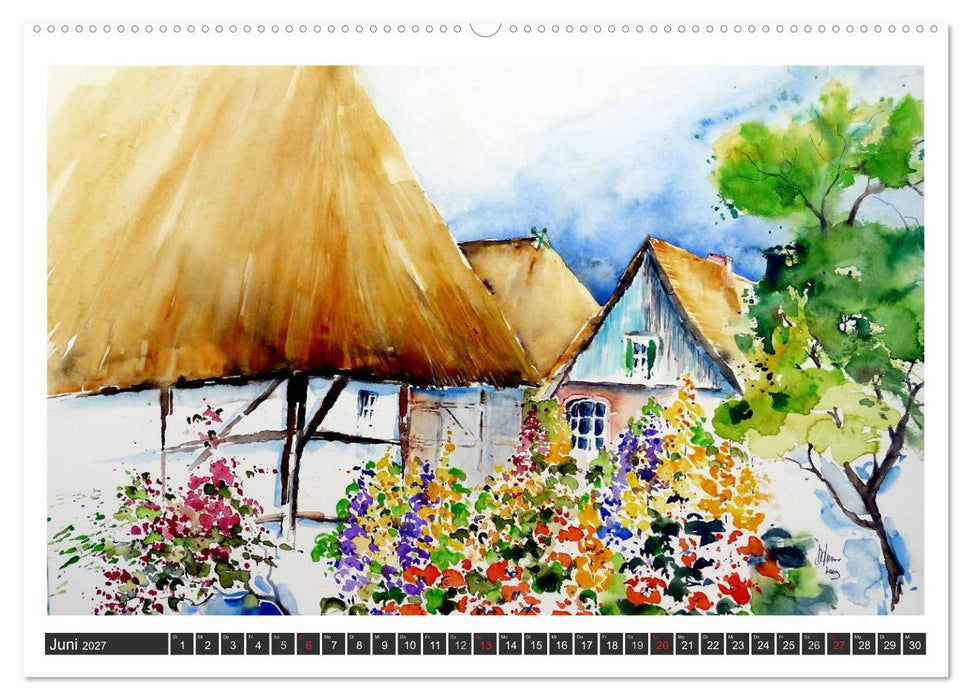 Aquarelle - Fischland-Darß (CALVENDO Wandkalender 2027)