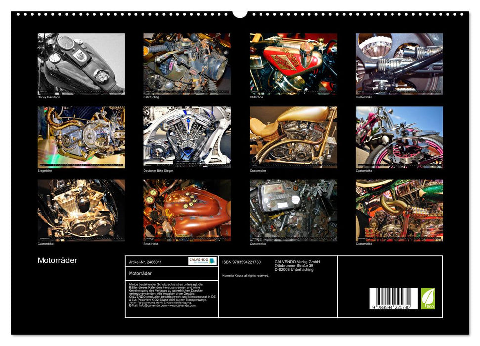 Motorräder (CALVENDO Premium Wandkalender 2027)