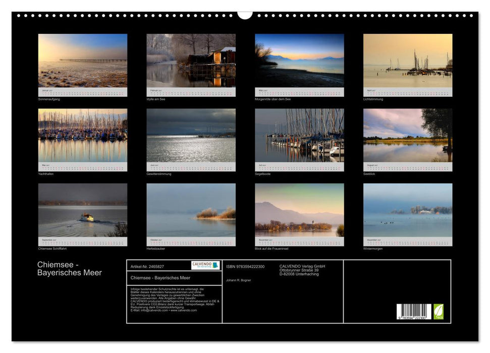 Chiemsee - Bayerisches Meer (CALVENDO Wandkalender 2027)