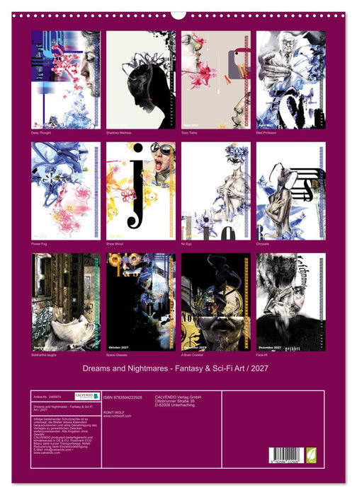 Dreams and Nightmares - Fantasy & Sci-Fi Art / 2027 (CALVENDO Wandkalender 2027)