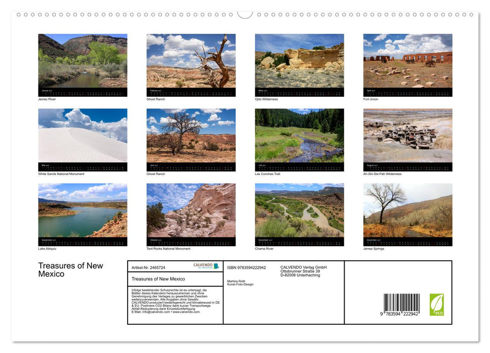 Treasures of New Mexico (CALVENDO Premium Wandkalender 2027)