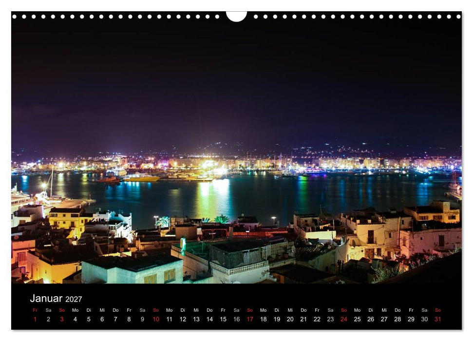 Ibiza by night (CALVENDO Wandkalender 2027)