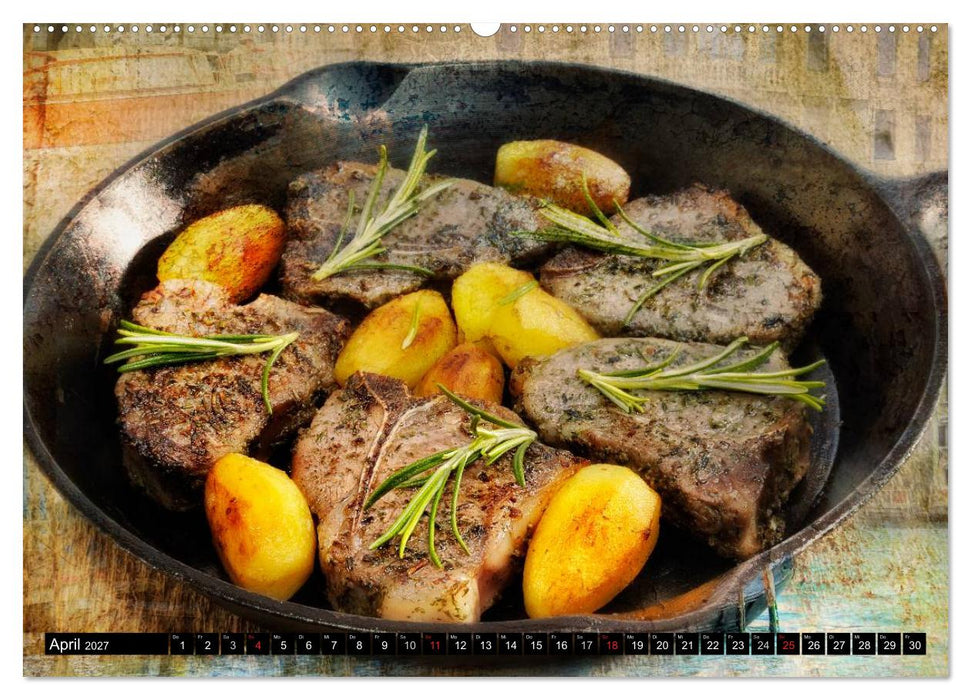 Italian Food - Vintage Design (CALVENDO Premium Wandkalender 2027)