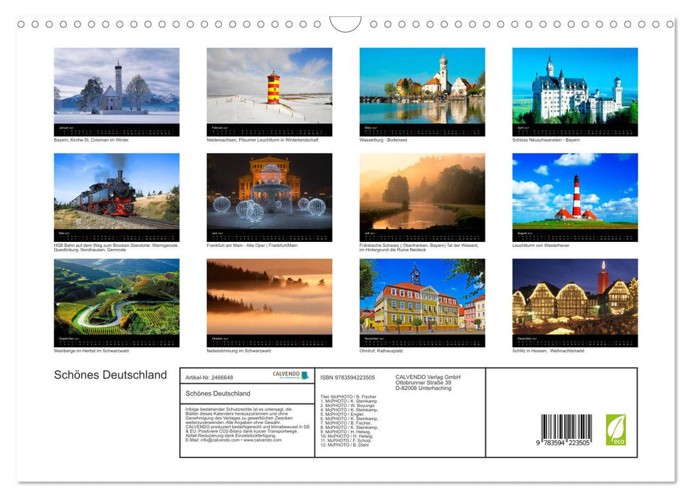 Schönes Deutschland (CALVENDO Wandkalender 2027)