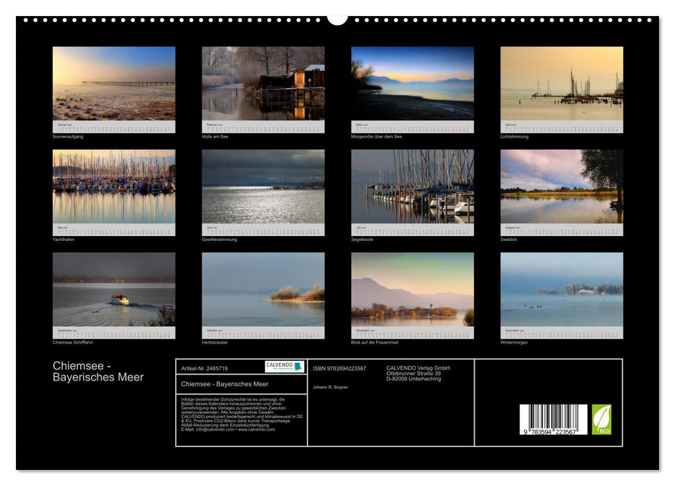 Chiemsee - Bayerisches Meer (CALVENDO Premium Wandkalender 2027)
