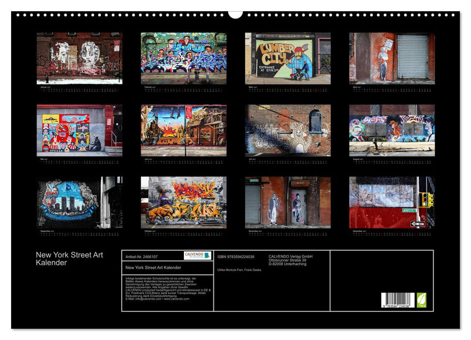 New York Street Art Kalender (CALVENDO Wandkalender 2027)