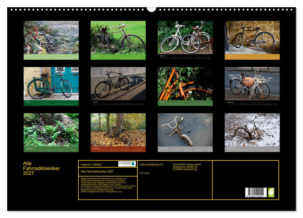 Alte Fahrradklassiker 2027 (CALVENDO Wandkalender 2027)