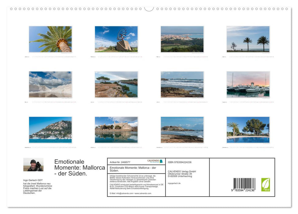 Emotionale Momente: Mallorca - der Süden. (CALVENDO Premium Wandkalender 2027)