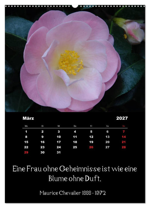 Sprüche und Zitate berühmter Personen über Blumen und Natur (CALVENDO Premium Wandkalender 2027)