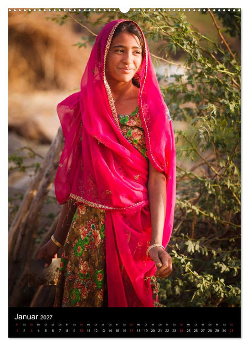 Portraits aus Indien (CALVENDO Wandkalender 2027)
