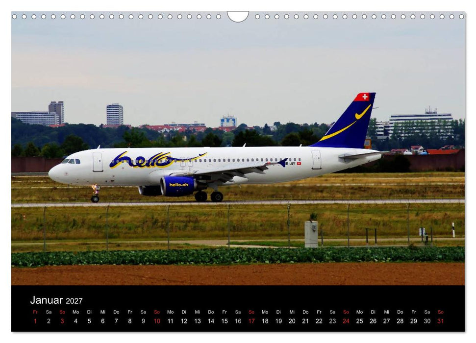 Giganten der Lüfte am Airport Stuttgart (CALVENDO Wandkalender 2027)