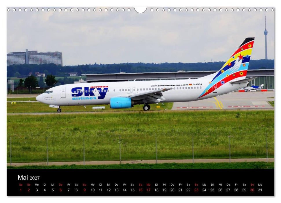 Giganten der Lüfte am Airport Stuttgart (CALVENDO Wandkalender 2027)