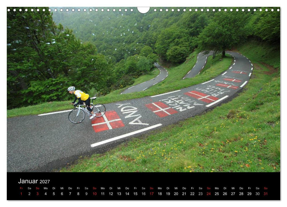 Pyrenäenpässe mit dem Rennrad 2027 (CALVENDO Wandkalender 2027)
