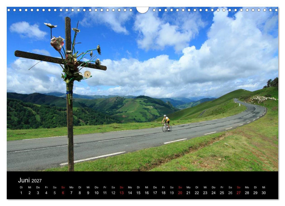 Pyrenäenpässe mit dem Rennrad 2027 (CALVENDO Wandkalender 2027)