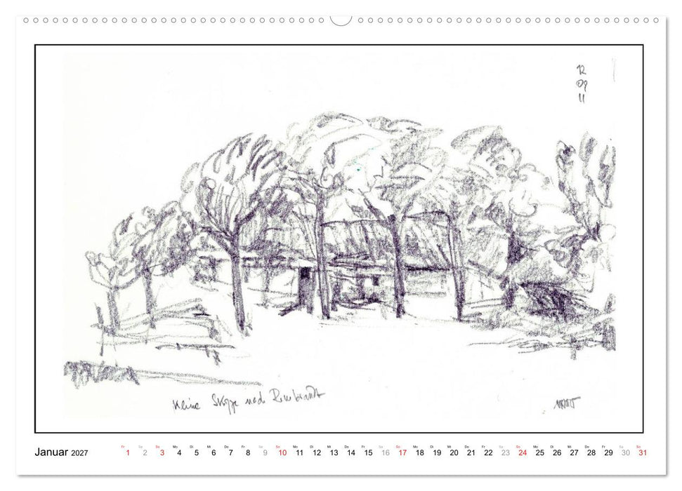Rembrandt Landschaften wgVoigt (CALVENDO Premium Wandkalender 2027)